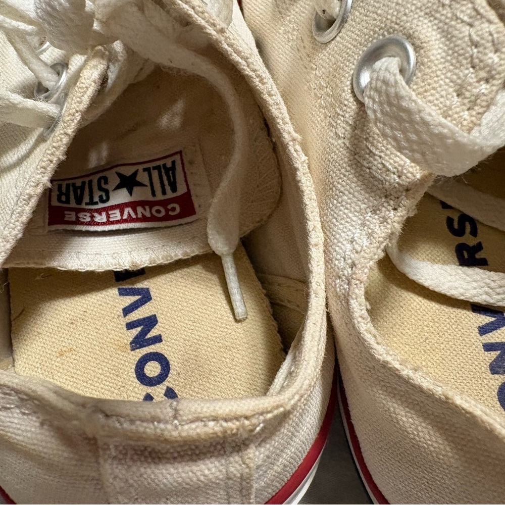 Converse Cream Canvas Sneakers - Picture 4 of 7